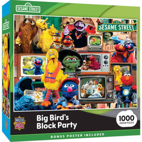 Sesame Street - Big Bird's Block Party 1000 Piece Puzzle by Masterpieces Puzzles - Masterpieces Puzzles - Jigsaw Puzzles - The Puzzle Center