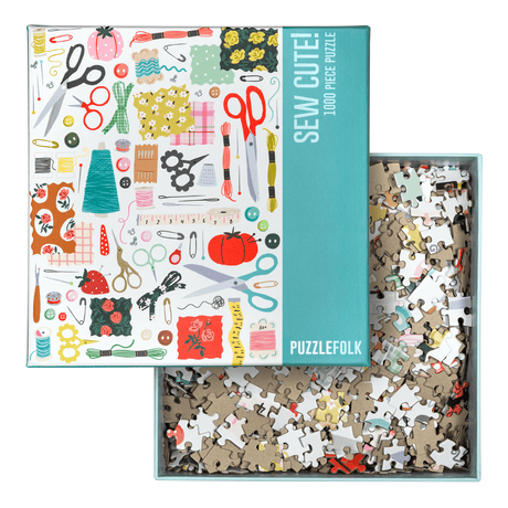Sew Cute! 1000 Piece Jigsaw Puzzle | Puzzlefolk - Jigsaw Puzzles - The Puzzle Center