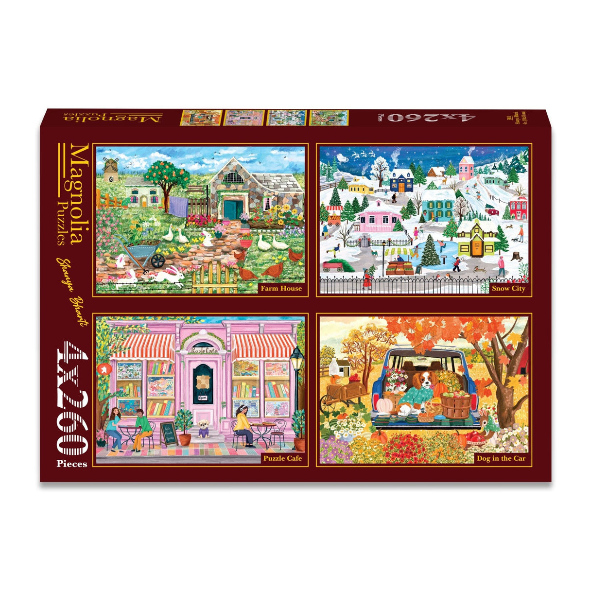 Shanya Bharti 4 x 260 Pieces Jigsaw Puzzles | Magnolia - Jigsaw Puzzles - The Puzzle Center