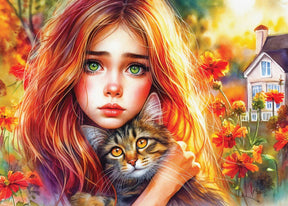 Silent Feline Comfort 1000 Piece Jigsaw Puzzle | Delfy Puzzles - Jigsaw Puzzles - The Puzzle Center