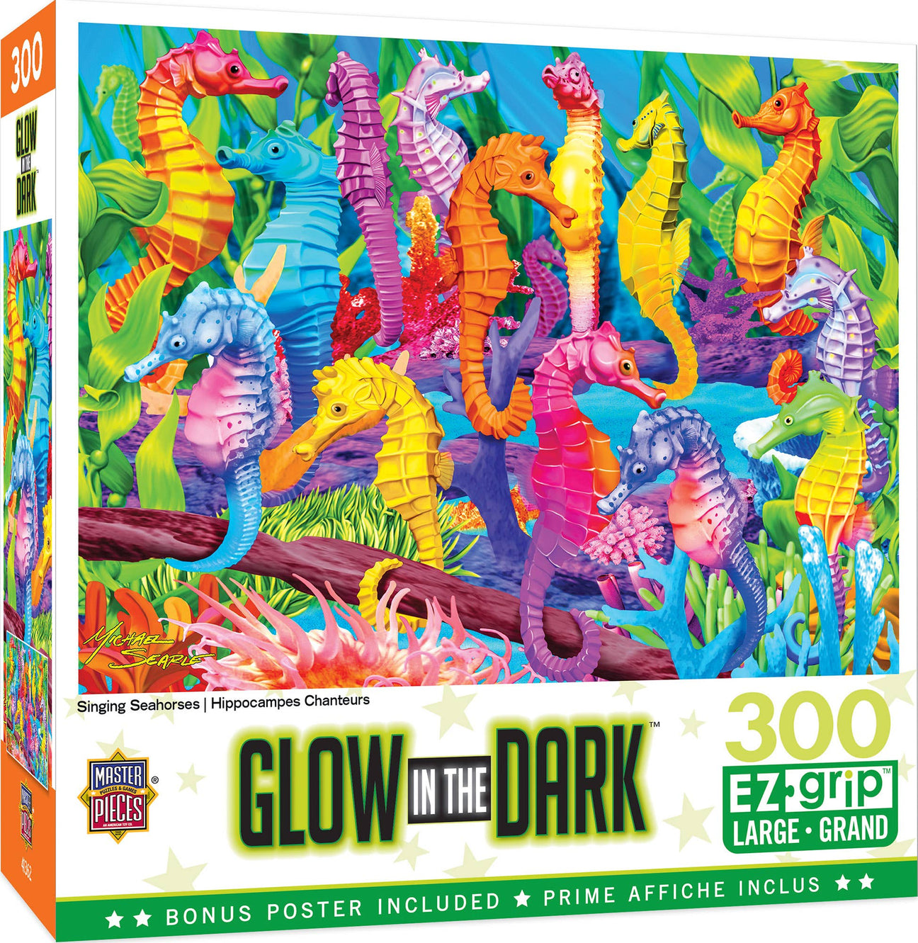Singing Seahorses Glow in the Dark 300 Piece Puzzle by Masterpieces - Masterpieces Puzzles - Jigsaw Puzzles - The Puzzle Center