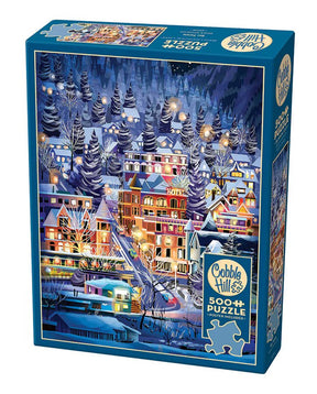 Ski Town 500 Piece Jigsaw Puzzle | Cobble Hill - Jigsaw Puzzles - The Puzzle Center