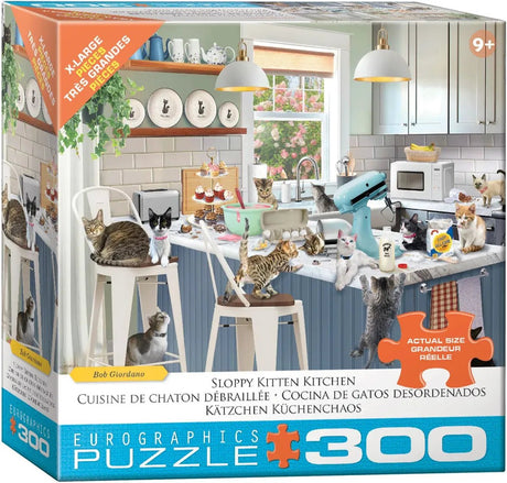 Sloppy Kitten Kitchen 300 Piece Jigsaw Puzzle | Eurographics - Jigsaw Puzzles - The Puzzle Center