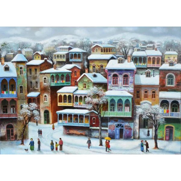 Snow In Old Tbilisi 1000 Piece Jigsaw Puzzle | Magnolia Puzzles - Magnolia - Jigsaw Puzzles - The Puzzle Center