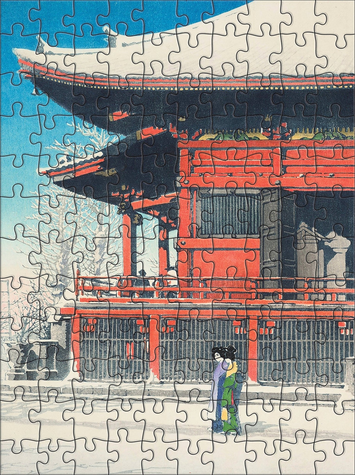 Snowfall 120 Piece Double Sided Jigsaw Puzzle | Pomegranate - Jigsaw Puzzles - The Puzzle Center
