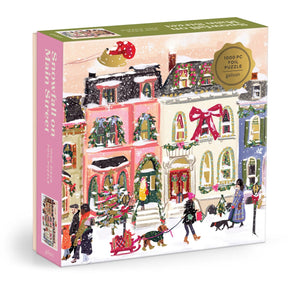 Snowfall on Main Street 1000 Piece Jigsaw Puzzle | Galison - Jigsaw Puzzles - The Puzzle Center