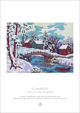 Snowy Cabins 120 Piece Double Sided Jigsaw Puzzle | Pomegranate - Jigsaw Puzzles - The Puzzle Center