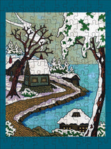 Snowy Cabins 120 Piece Double Sided Jigsaw Puzzle | Pomegranate - Jigsaw Puzzles - The Puzzle Center
