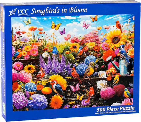 Songbirds in Bloom 500 Piece Jigsaw Puzzle | Vermont Christmas Co - Jigsaw Puzzles - The Puzzle Center