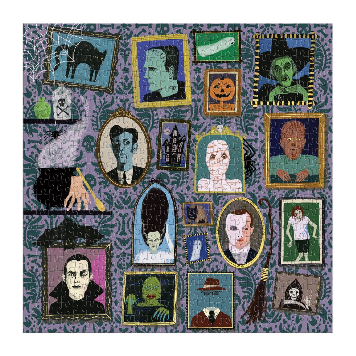Spooky Portraits 500 Piece Foil Jigsaw Puzzle | Galison