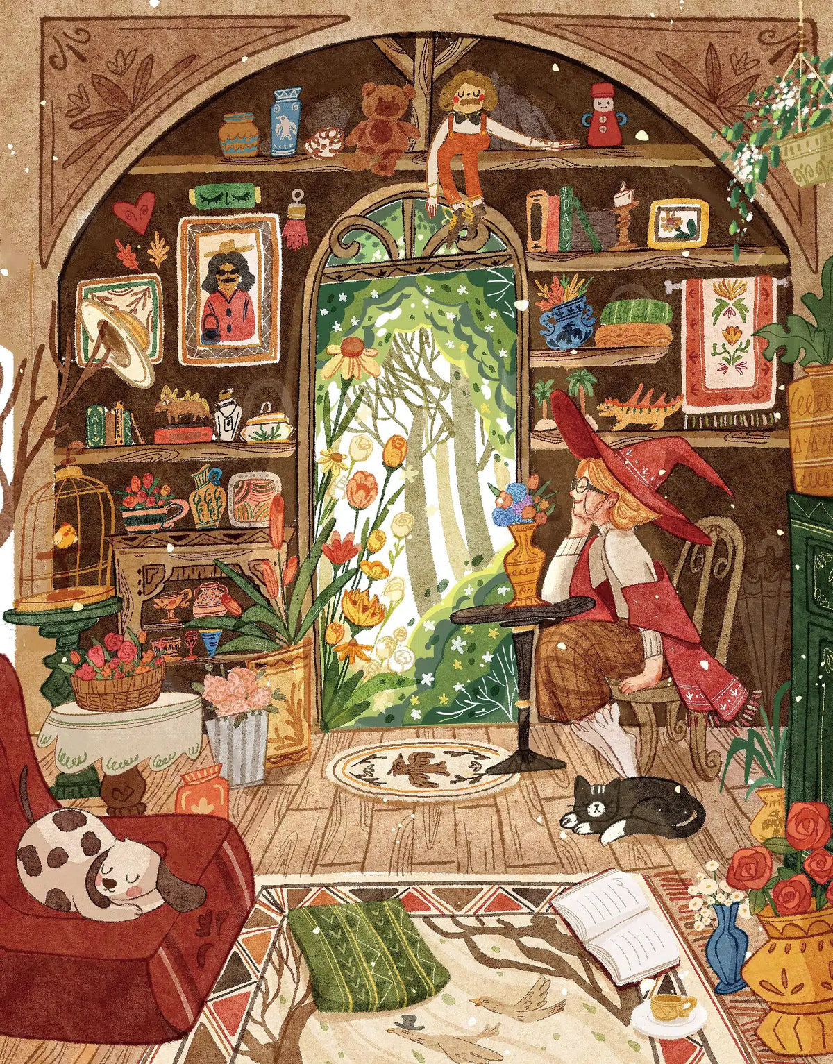 Spring Witch Cottage 280 Piece Jigsaw Puzzle | Trevell