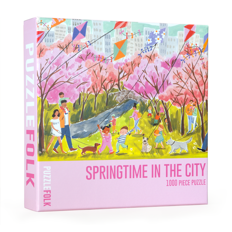 Springtime in the City 1000 Piece Jigsaw Puzzle | Puzzlefolk - Jigsaw Puzzles - The Puzzle Center