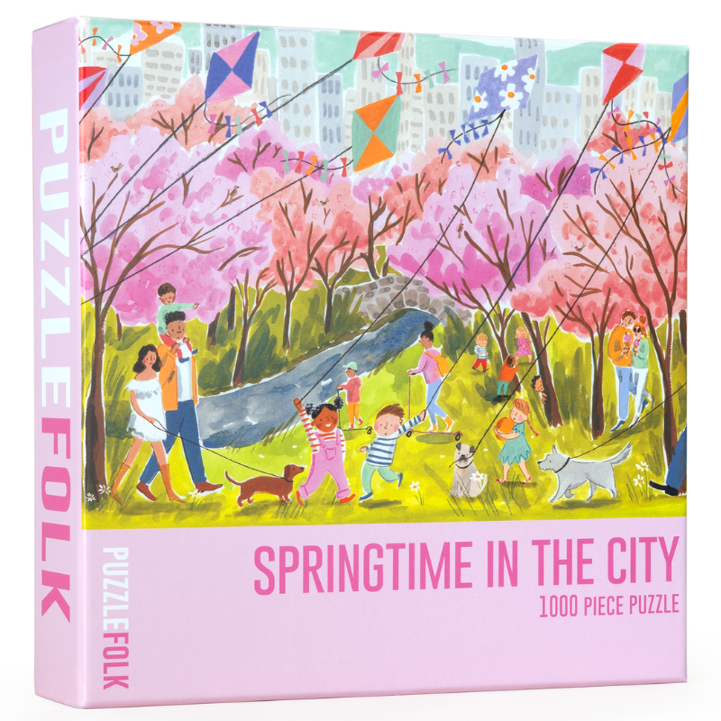 Springtime in the City 1000 Piece Jigsaw Puzzle | Puzzlefolk - Jigsaw Puzzles - The Puzzle Center