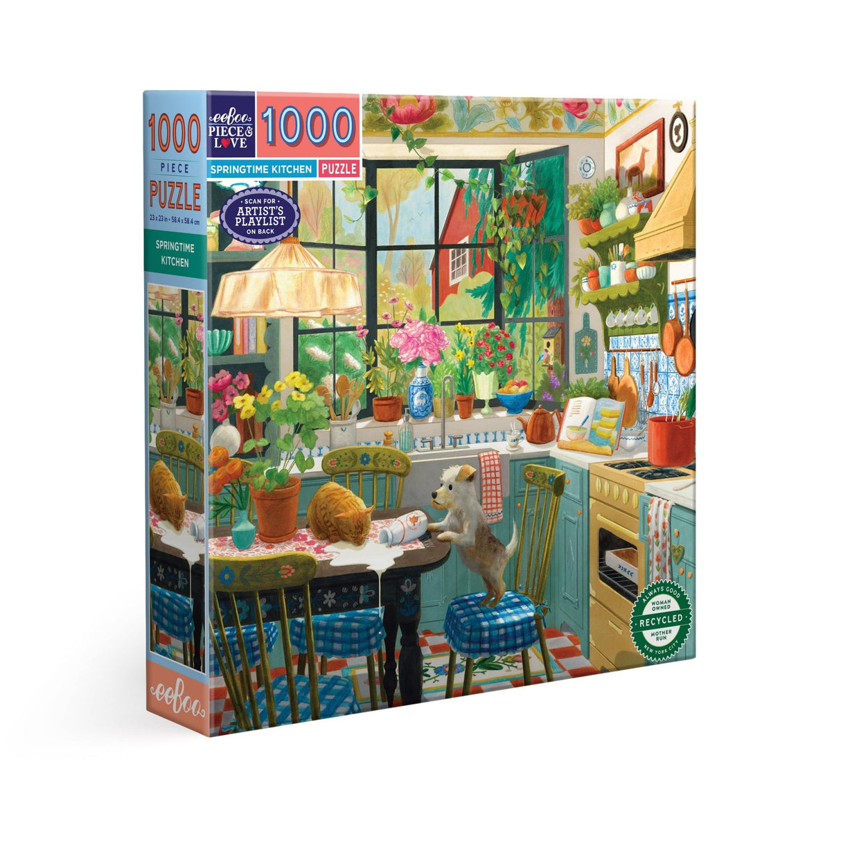 Springtime Kitchen 1000 Piece Jigsaw Puzzle | eeBoo - Jigsaw Puzzles - The Puzzle Center