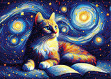 Starry Cat 1000 Piece Jigsaw Puzzle | Yazz - Jigsaw Puzzles - The Puzzle Center