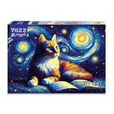 Starry Cat 1000 Piece Jigsaw Puzzle | Yazz - Jigsaw Puzzles - The Puzzle Center