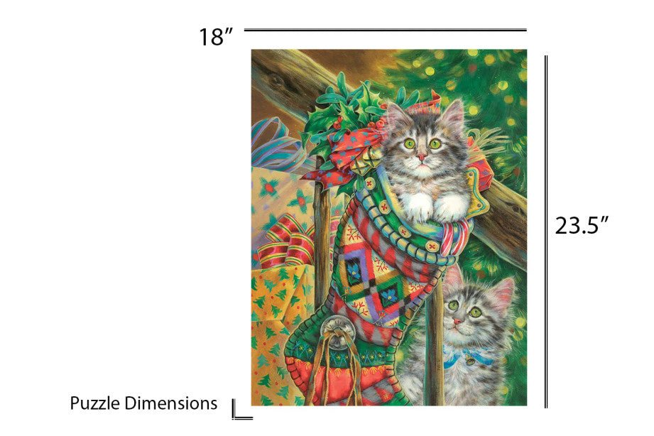 Stocking Curiosity 500 Piece Jigsaw Puzzle by Springbok Puzzles - Springbok Puzzles - Jigsaw Puzzles - The Puzzle Center - 