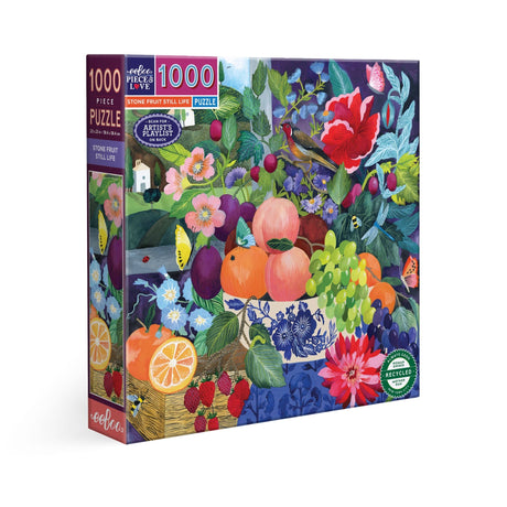 Stone Fruit Still Life 1000 Piece Jigsaw Puzzle | eeBoo - Jigsaw Puzzles - The Puzzle Center