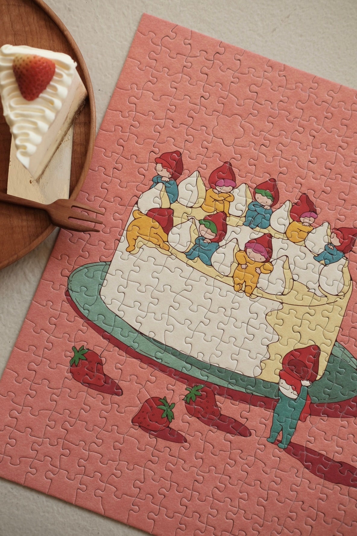 Strawberry Cake 300 Piece Jigsaw Puzzle | The Puzzle Theory - Jigsaw Puzzles - The Puzzle Center