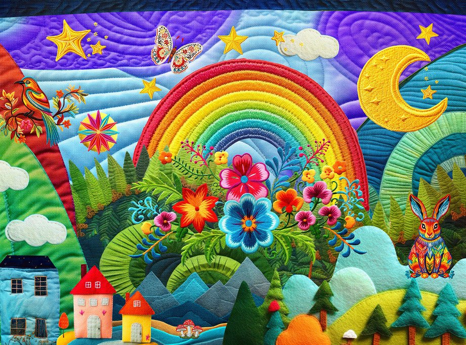 Summer Adventure Quilt 1000 Piece Jigsaw Puzzle by Springbok Puzzles - Springbok Puzzles - Jigsaw Puzzles - The Puzzle Center