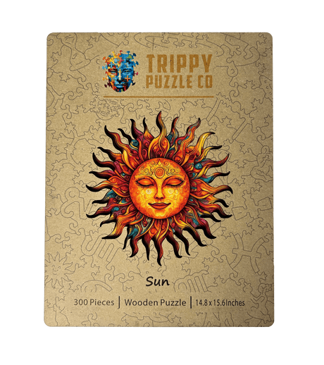 Sun Shaped 300 Piece Wooden Jigsaw Puzzle | Trippy Puzzle Co - Jigsaw Puzzles - The Puzzle Center