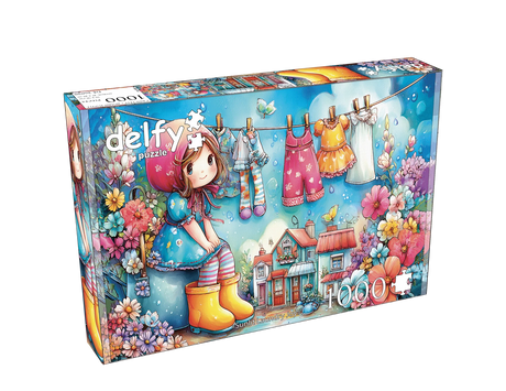Sunlit Laundry Joy 1000 Piece Jigsaw Puzzle | Delfy Puzzles - Jigsaw Puzzles - The Puzzle Center