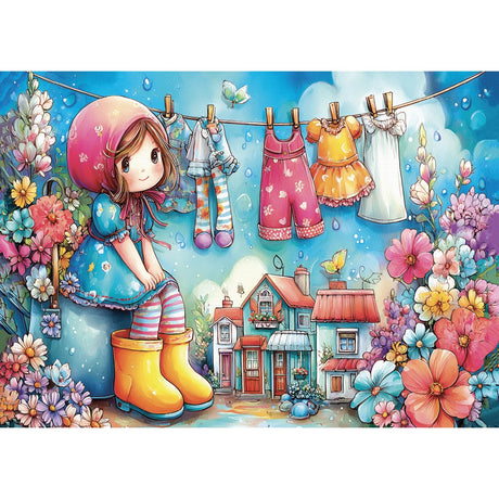 Sunlit Laundry Joy 1000 Piece Jigsaw Puzzle | Delfy Puzzles - Jigsaw Puzzles - The Puzzle Center