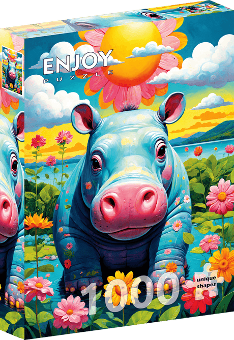Sunny Hippo 1000 Piece Jigsaw Puzzle | Enjoy Puzzles - Jigsaw Puzzles - The Puzzle Center