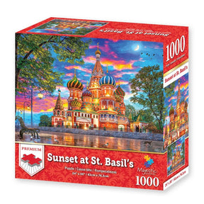 Sunset at St Basil's 1000 Piece Jigsaw Puzzle | Springbok Puzzles - Springbok Puzzles - Jigsaw Puzzles - The Puzzle Center