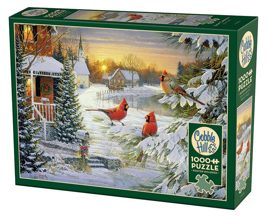 Sunset Cardinals 1000 Piece Jigsaw Puzzle | Cobble Hill - Jigsaw Puzzles - The Puzzle Center