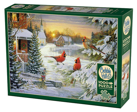 Sunset Cardinals 1000 Piece Jigsaw Puzzle | Cobble Hill - Jigsaw Puzzles - The Puzzle Center
