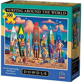 Surfing Around The World 500 Piece Jigsaw Puzzle by Dowdle - Dowdle - Jigsaw Puzzles - The Puzzle Center