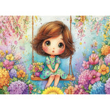 Swing Among Blossoms 1000 Piece Jigsaw Puzzle | Delfy Puzzles - Jigsaw Puzzles - The Puzzle Center