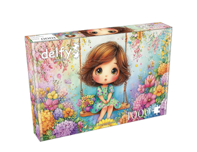 Swing Among Blossoms 1000 Piece Jigsaw Puzzle | Delfy Puzzles - Jigsaw Puzzles - The Puzzle Center
