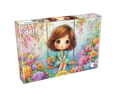 Swing Among Blossoms 1000 Piece Jigsaw Puzzle | Delfy Puzzles - Jigsaw Puzzles - The Puzzle Center