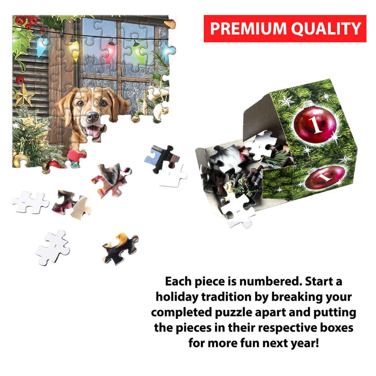 Fireside Christmas Advent Calendar 1000 Pieces | Vermont Christmas Co