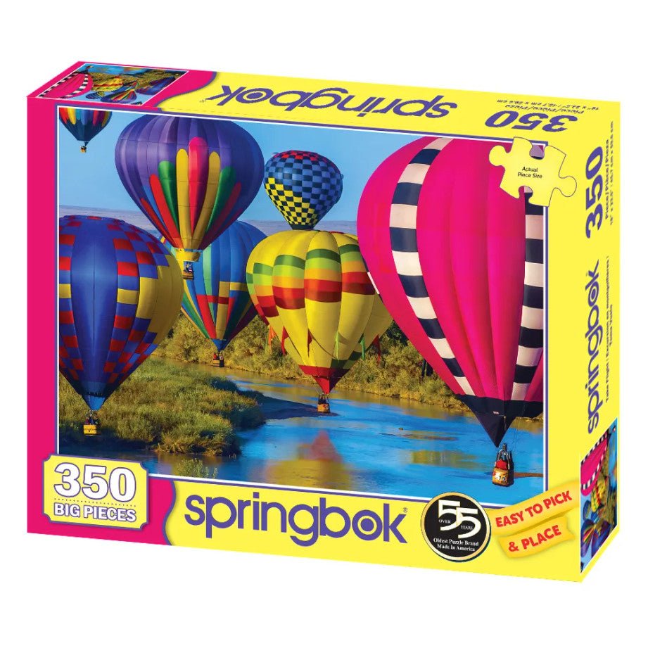Take Flight 350 Piece Puzzle by Springbok – Colorful Hot Air