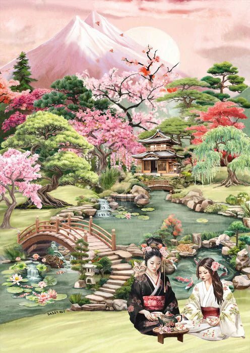 Tea Garden 1000 Piece Jigsaw Puzzle | Magnolia Puzzles - Magnolia - Jigsaw Puzzles - The Puzzle Center