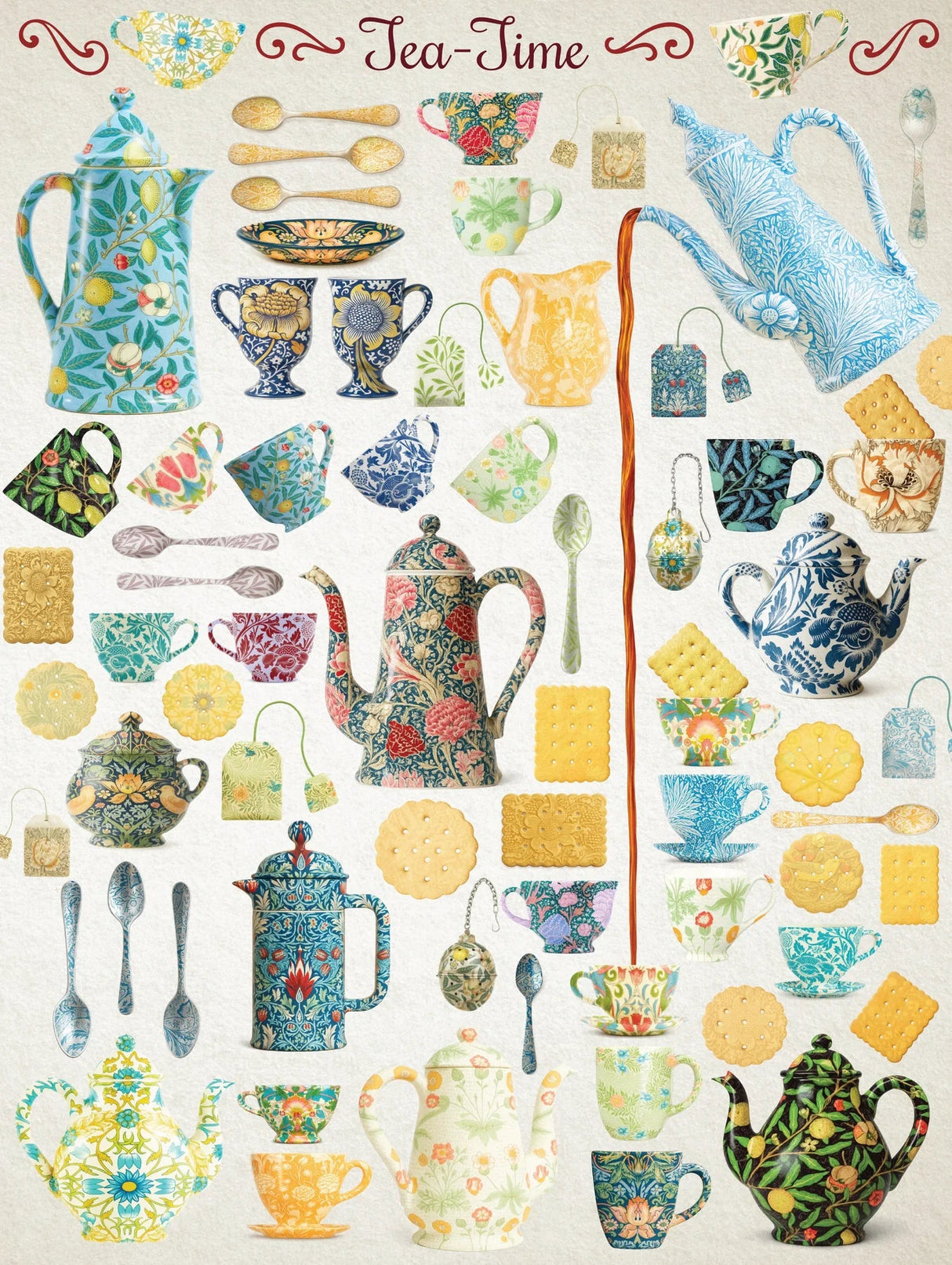 Tea Time 1000 Piece Jigsaw Puzzle | New York Puzzle Company - Jigsaw Puzzles - The Puzzle Center