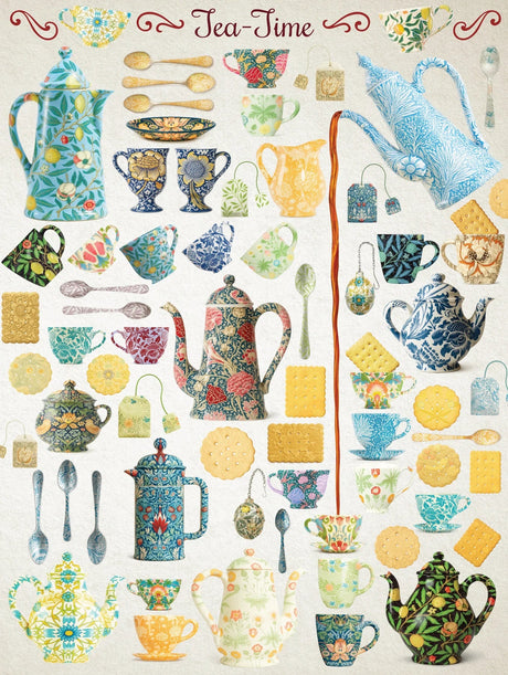 Tea Time 1000 Piece Jigsaw Puzzle | New York Puzzle Company - Jigsaw Puzzles - The Puzzle Center