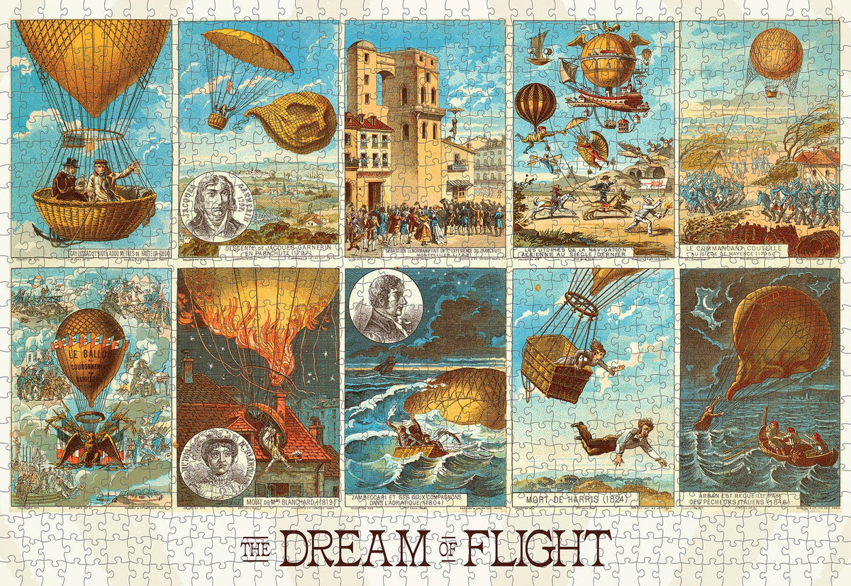 The Dream of Flight: Early Ballooning 1000 Piece Jigsaw Puzzle | Pomegranate - Jigsaw Puzzles - The Puzzle Center