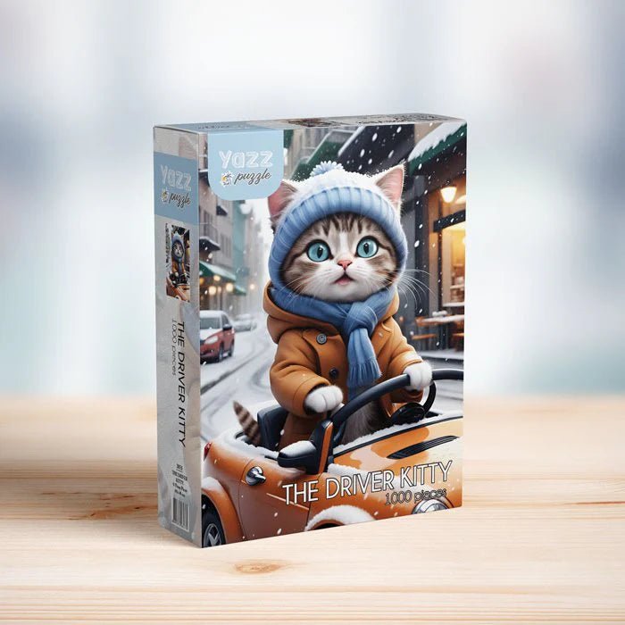 The Driver Kitty 1000 Piece Jigsaw Puzzle by Yazz Puzzles - Yazz - Jigsaw Puzzles - The Puzzle Center