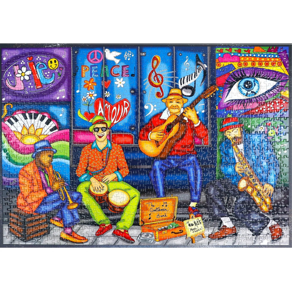 The Gentleman Band 1000 Piece Jigsaw Puzzle by JaCaRou Puzzles - JaCaRou Puzzles Inc. - Jigsaw Puzzles - The Puzzle Center - 