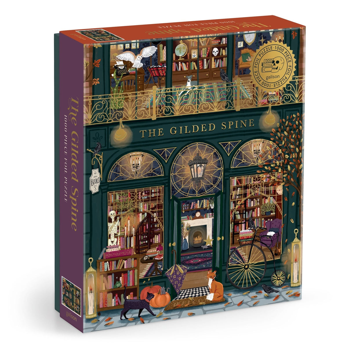The Gilded Spine 1000 Piece Foil Jigsaw Puzzle | Galison