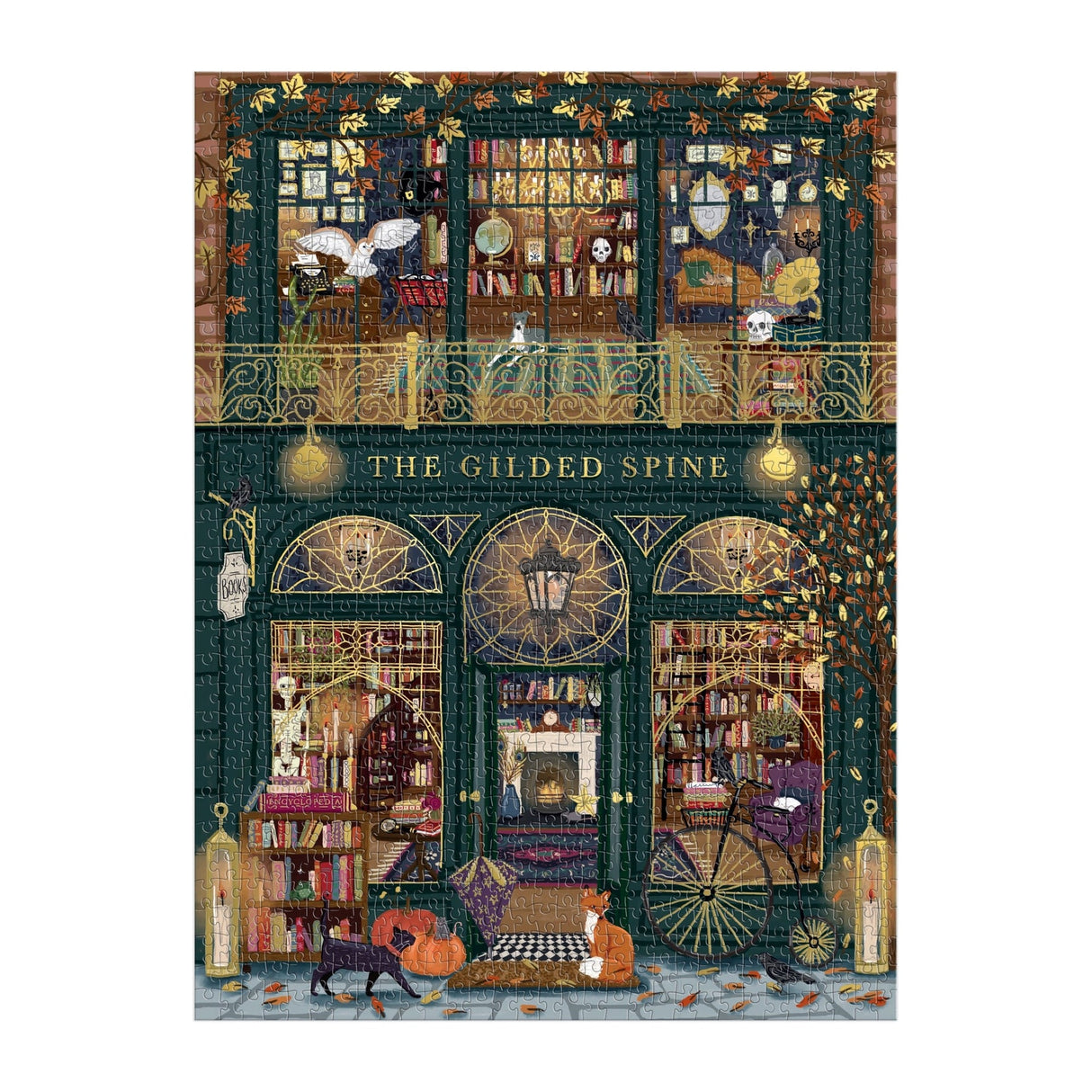 The Gilded Spine 1000 Piece Foil Jigsaw Puzzle | Galison
