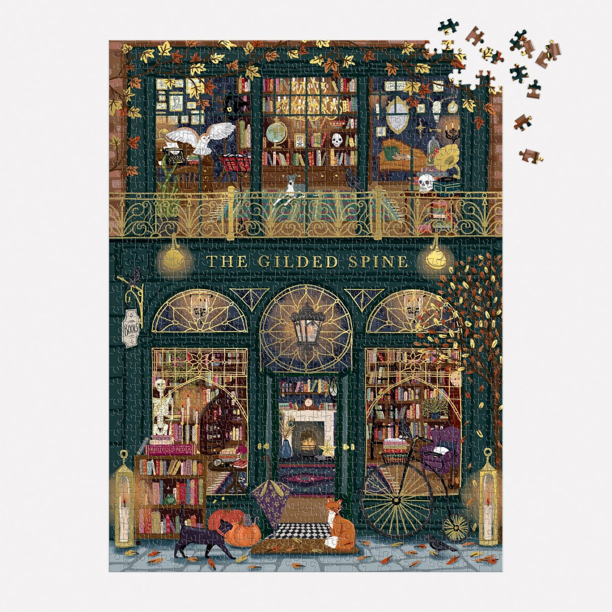 The Gilded Spine 1000 Piece Foil Jigsaw Puzzle | Galison