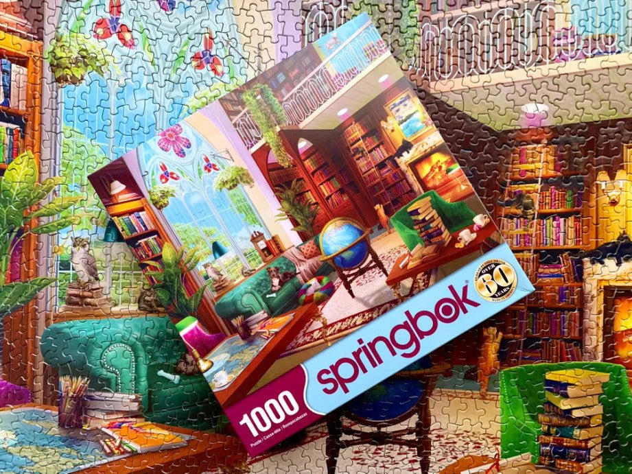 The Library 1000 Piece Jigsaw Puzzle by Springbok Puzzles - Springbok Puzzles - Jigsaw Puzzles - The Puzzle Center