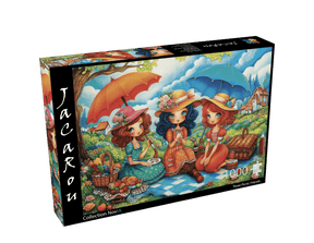 Three Picnic Friends 1000 Piece Jigsaw Puzzle | JaCaRou Puzzles - Jigsaw Puzzles - The Puzzle Center