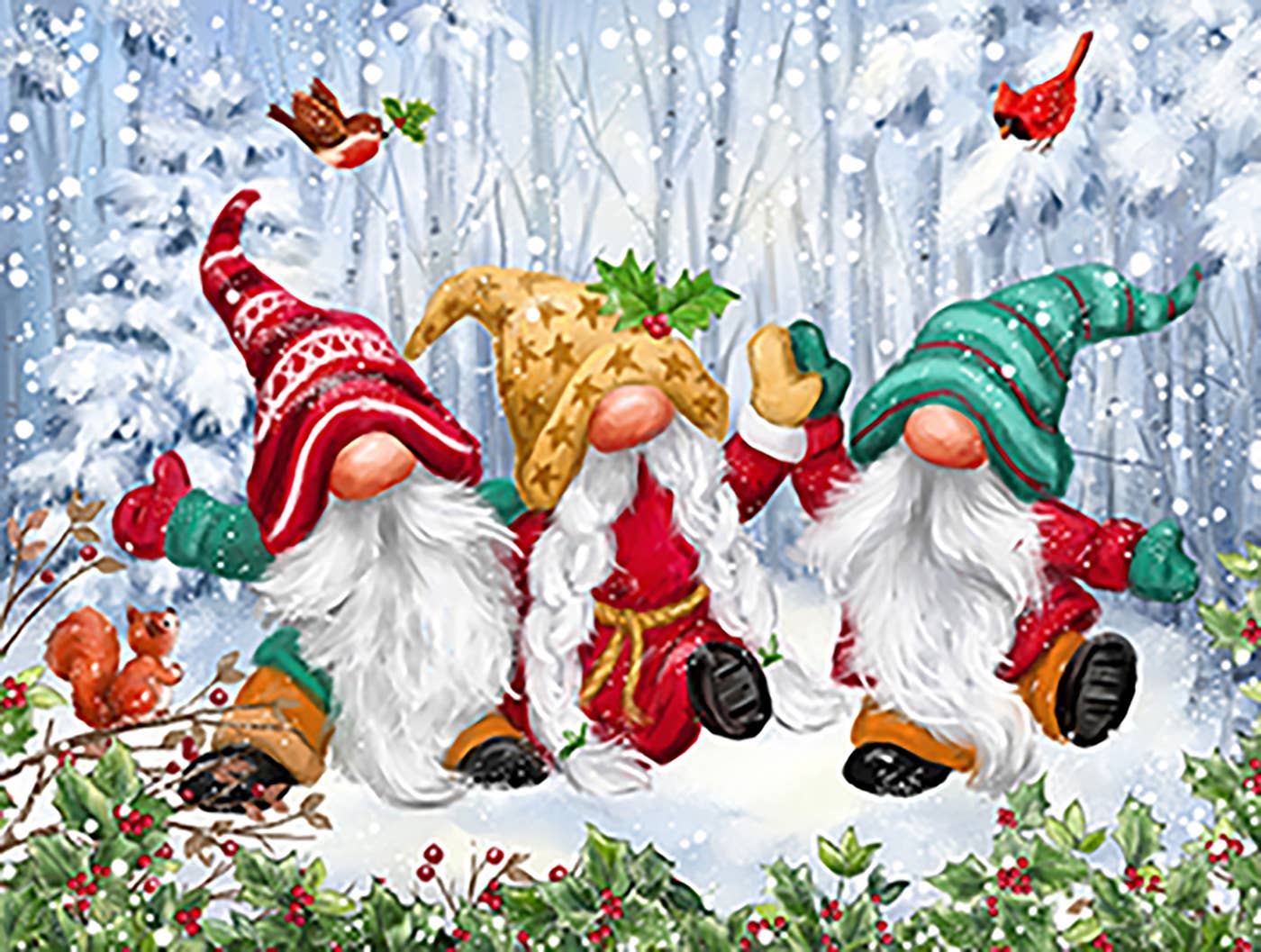 Three Winter Gnomes 300 Piece Puzzle – The Puzzle Center