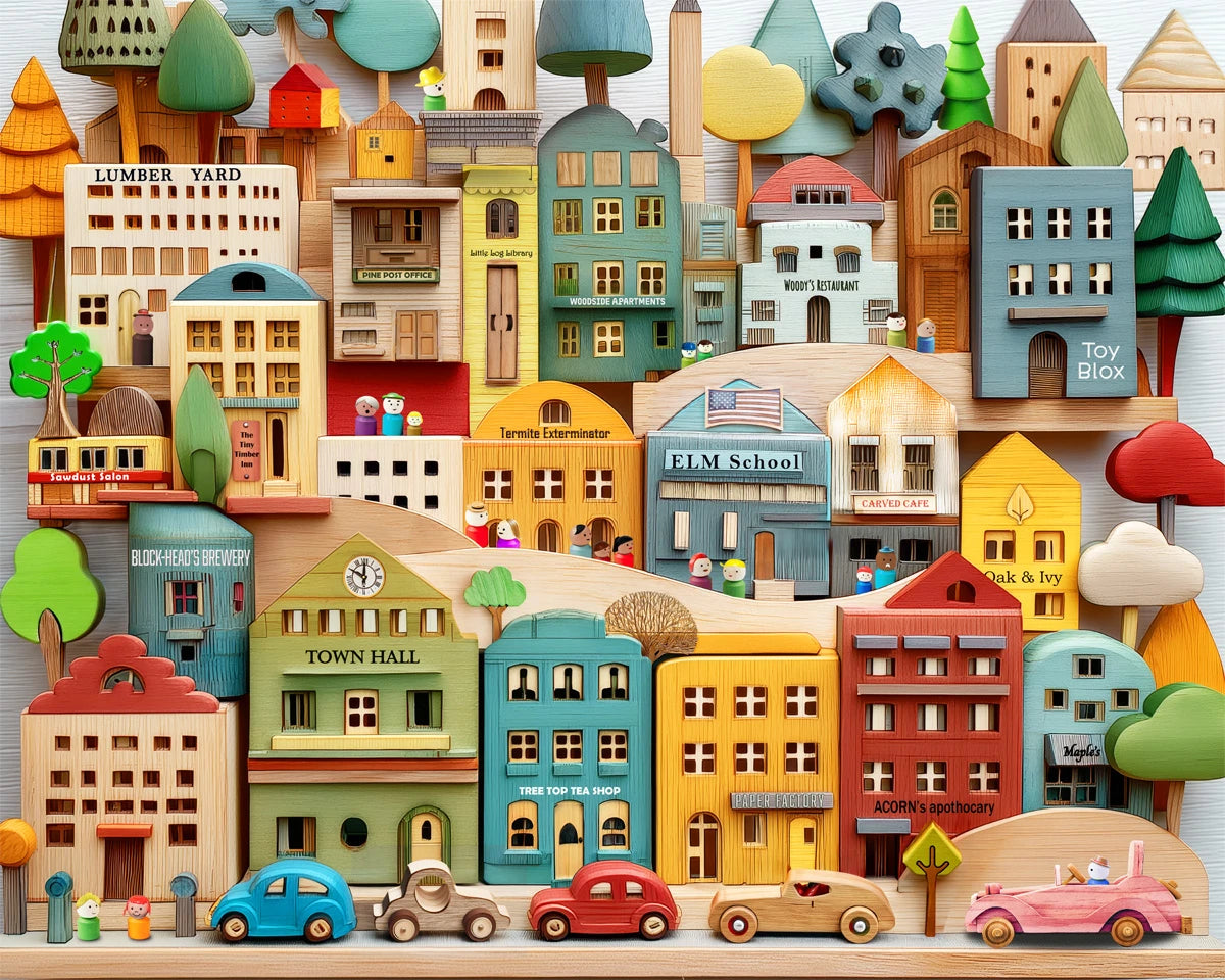 Timber Town 500 Piece Jigsaw Puzzle | Springbok Puzzles